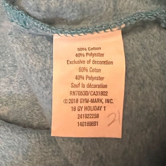 Gymboree Girls Blue Peace Hoodie Graphic Sweatshirt Small NWT - Picture 5 of 6